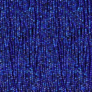 15 IN 2 mm Lapis Round Faceted Beads (LP100129)