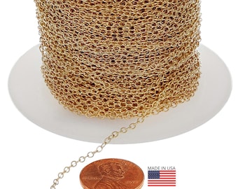 2.5x1.9 mm 14K Gold Filled Kabelkette (GF1515) Preis pro Fuß