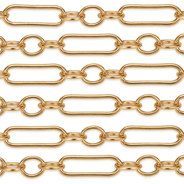 14K Gold Filled Long And Short Chain 4.9x1.6 mm (GF143)