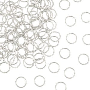 10 pcs Bag of 8 mm 20g Silver Closed Jump Rings (SS20GCJR08)