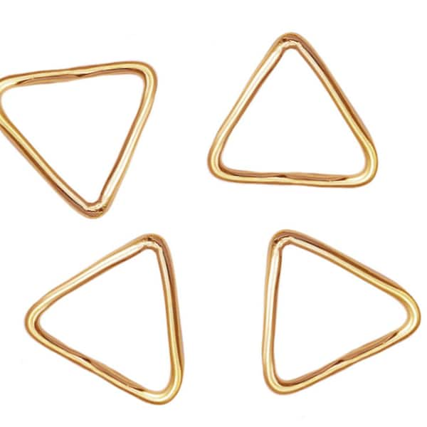 2 Pc 10 mm 14K Gold Filled Triangle Wire Charms (GFP100139)