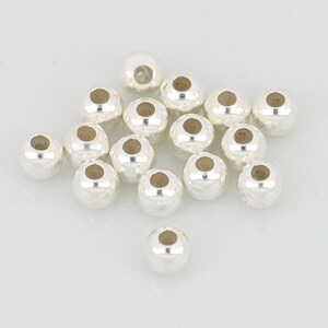 10 Pcs 3 mm Sterling Silver Silicone Beads (SS550102) image 4