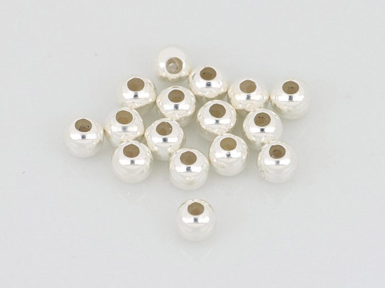 10 Pcs 3 mm Sterling Silver Silicone Beads (SS550102) image 4