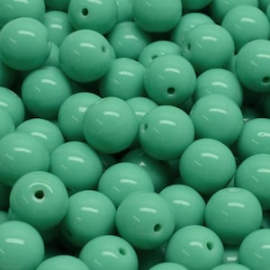 16 Pcs 8mm Czech Round Druck Glass Beads -Dark Seafoam(CH6108124)