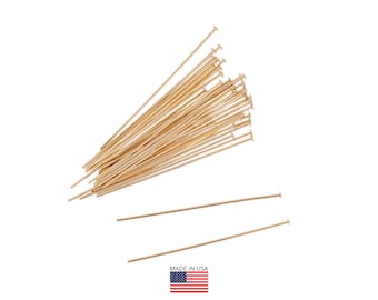 10 Pc 1 Inch 26 Gauge 14k Gold Filled Head Pin (GF26G10H10)