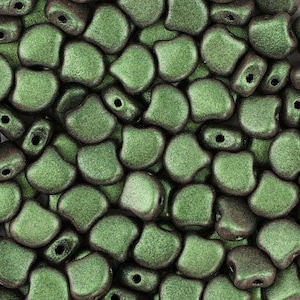 7.5x7.5 MM Matubo Ginko™ Czech Glass Beads- Chameleon Green(CH1300034)