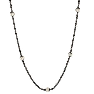 Sterling Silver 1.3 mm Two-Tone Rope Necklace (SSN100174)
