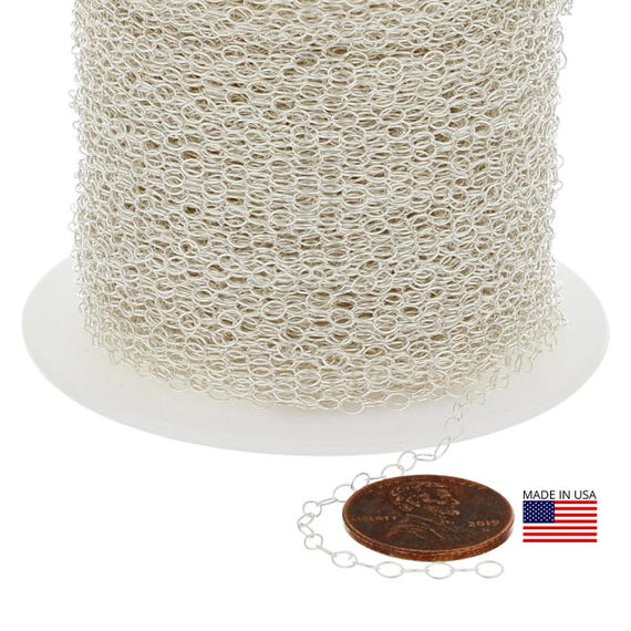 2x3 mm Sterling Silver Cable Chain (SS1310) Priced Per Foot