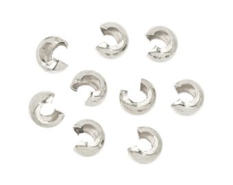 Sterling Silver Crimp Covers - 4mm 10 Pcs (SS4002140)