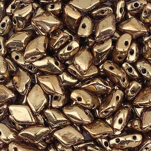 8x5 MM Gemduo™ Czech Glass Beads-Gold Bronze(CH1200010)