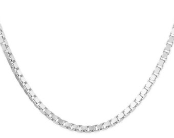 1 mm 925 Sterling Silver Box Chain Necklace (SSNBOX)