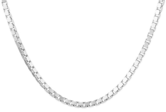 925 Sterling Silver Box Chain Necklace 