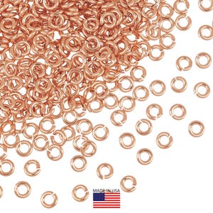 20 Pcs 3 mm 20 Gauge 14K Rose Gold Filled Open Jump Rings (RGF4008203)