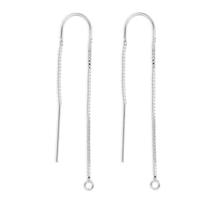 Sterling Silver U Box Chain Thread (SS4001705) Priced Per Pair