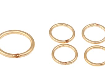10 anneaux sautants fermés remplis d'or 14 carats, calibre 20, 5 mm (GF20GCJR05)