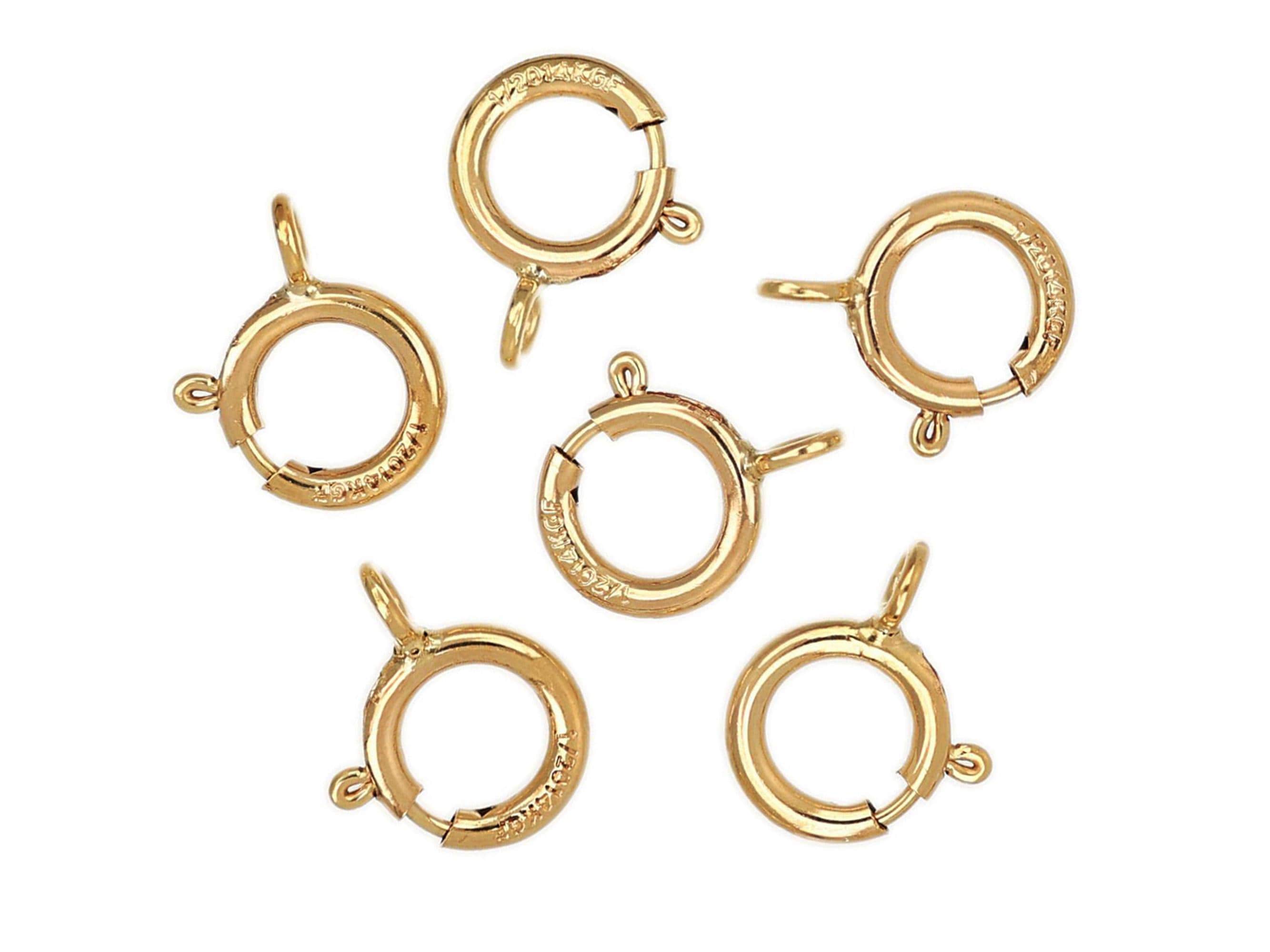 5 Pcs Bag of 6 mm 14K Gold Filled Spring Ring Clasps With Closed Ring (GF4002606)
