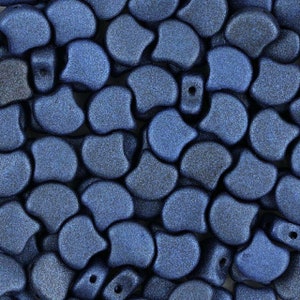 7.5x7.5 MM Matubo Ginko™ Czech Glass Beads- Suede Blue(CH1300042)