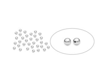 100 Pcs 2.5 mm Sterling Silver Round Seamless Beads  (SS4020025)