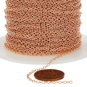1 Foot of 2.5x1.9mm 14K Rose Gold Filled Cable Chain (RGF1618)