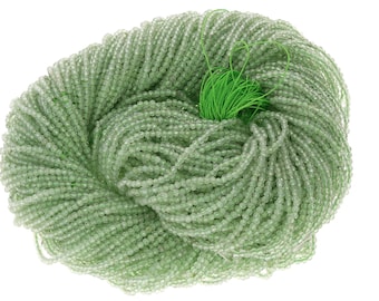15 IN Strand 2 mm Prehnite Round Faceted Gemstone Beads (PR100108)