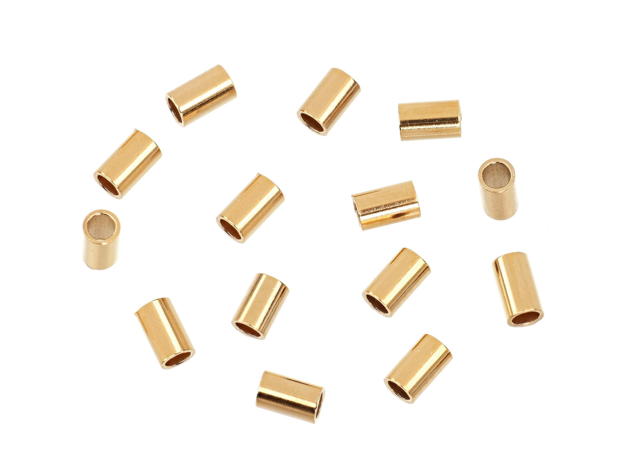 20 Pcs 2x3 mm 14K Gold Filled Crimp Beads (GF4005113)