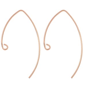 14K Rose Gold Filled V-Shape Earwire (RGF4001421) Priced Per Pair