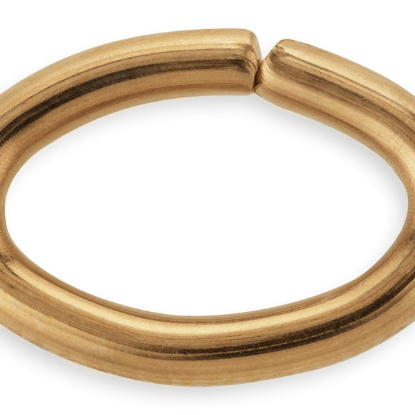 20 anneaux sautoirs ovales remplis d'or 14 carats, 3 x 4,6 mm, calibre 22 (GF4003004)