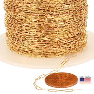 14K Gold filled Drawn Bulk Cable Chain 1.9x5.1 mm  (GF1606) Price For Foot