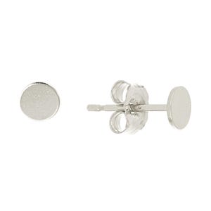 Sterling Silver 4mm Disc Earring Posts - 1 Pair (SS4001620)