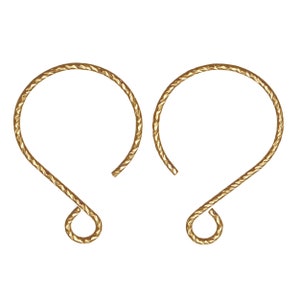 1 Pair 18x26 mm 14k Gold Filled Sparkle Balloon Ear Wires (GF4001439)