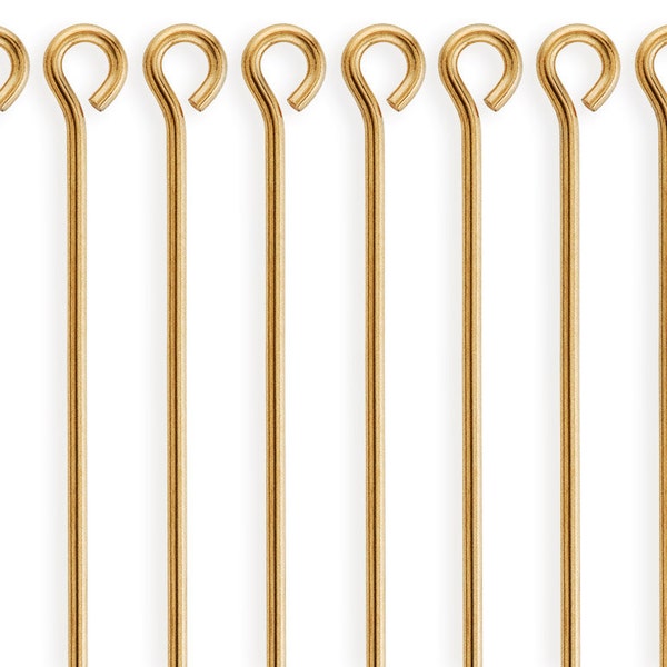 10 Pc Bag of 1.5 Inch 22ga 14K Gold Filled Eye Pins (GF22G15EYP)