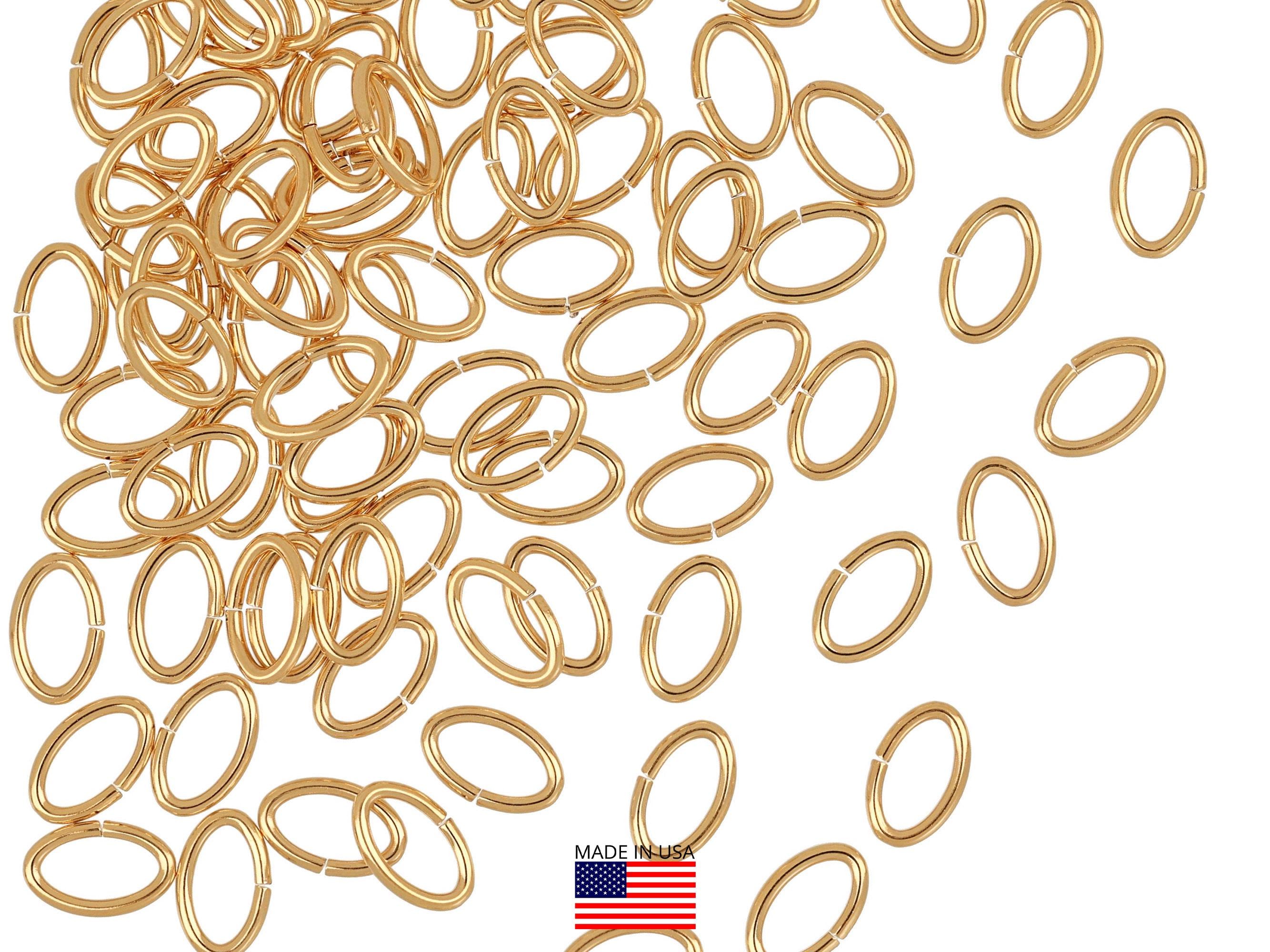 14K Gold Filled Open Oval Jump Rings 20 Gauge 4.1x6.4mm 10pcs