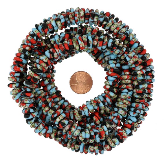 Glass disc beads deals
