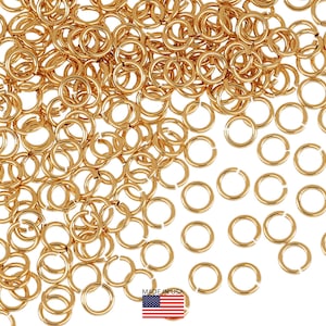 14K Gold Filled Open Jump Rings 22 Gauge 4mm 20Pcs (GF22GOJR04)