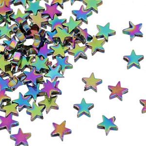 Hämatit Sterne Perlen 6 mm - Regenbogen Farbe (HEM100140)