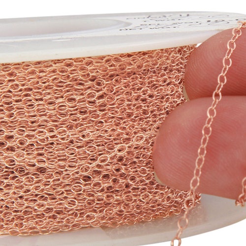 1 FT 1.4X2.2 Mm 14K Rose Gold Filled Bulk Chain 29 Gauge Etsy