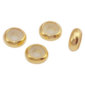 2 Pcs 2.5 mm 14K Gold Filled Rondelle Silicone Stopper Beads (GF560203) image 1