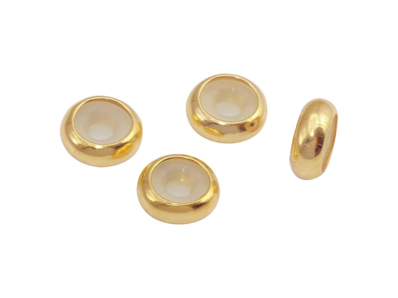 2 Pcs 2.5 mm 14K Gold Filled Rondelle Silicone Stopper Beads (GF560203)
