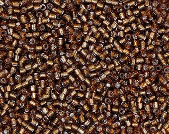 2.1 MM Matubo™ 10/0 Seed Beads - Dark Topaz Silver Lined(CH1400022)