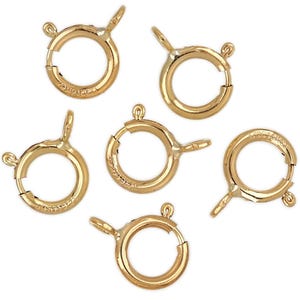 6 mm 5 Pcs 14K Gold Filled Spring Open Ring Clasp (GF4002609)