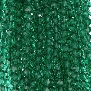 Round Faceted Glass Beads 4mm - Pine Green(GLRD400165)