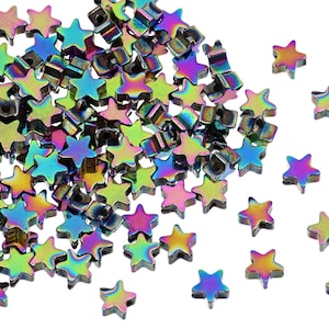 Hämatit Sterne Perlen 4 mm - Regenbogen Farbe (HEM100168)
