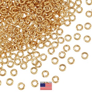 14K Gold Filled Offene Biegeringe 20 Gauge 3 mm 20 Stück (GF20GOJR03)