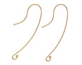 14k Gold Filled Long Ball Earwire 40mm Priced Per Pair