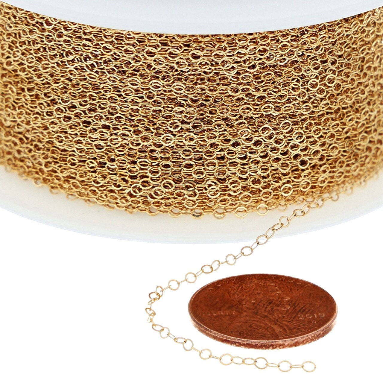 Gold filled chain spool deals
