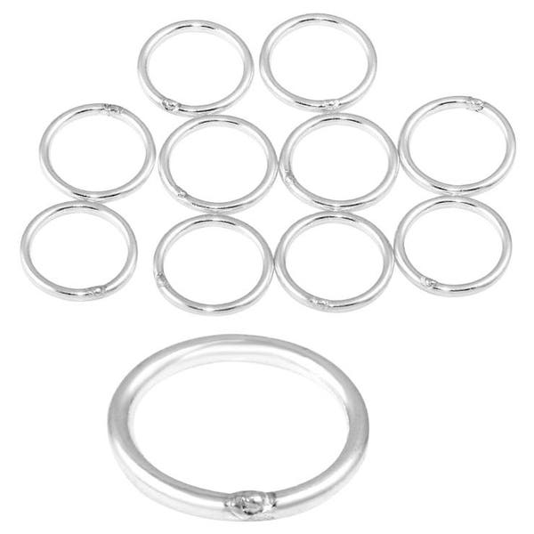 10 Stück Beutel mit 6 mm 18g Silber geschlossene Biegeringe (SS18GCJR06)