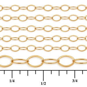 3x4 mm 14K Gold Filled Flat Cable Chain GF1808F image 3