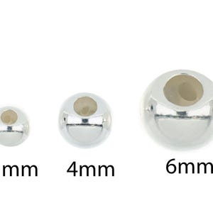 10 Pcs 3 mm Sterling Silver Silicone Beads (SS550102) image 2