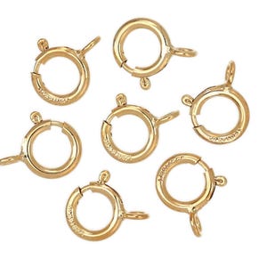 5 Pcs Bag of 5.5 mm 14K Gold Filled Spring Ring Clasps With Closed Ring (GF4002601)
