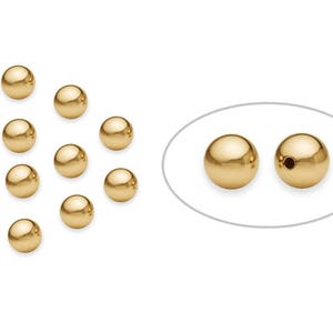 25 Pcs Bag of 5 mm 14K Gold Filled Round Beads (2011000005) Seamless
